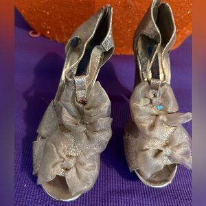 Madden Girl Glitter Heels with Bow Accents